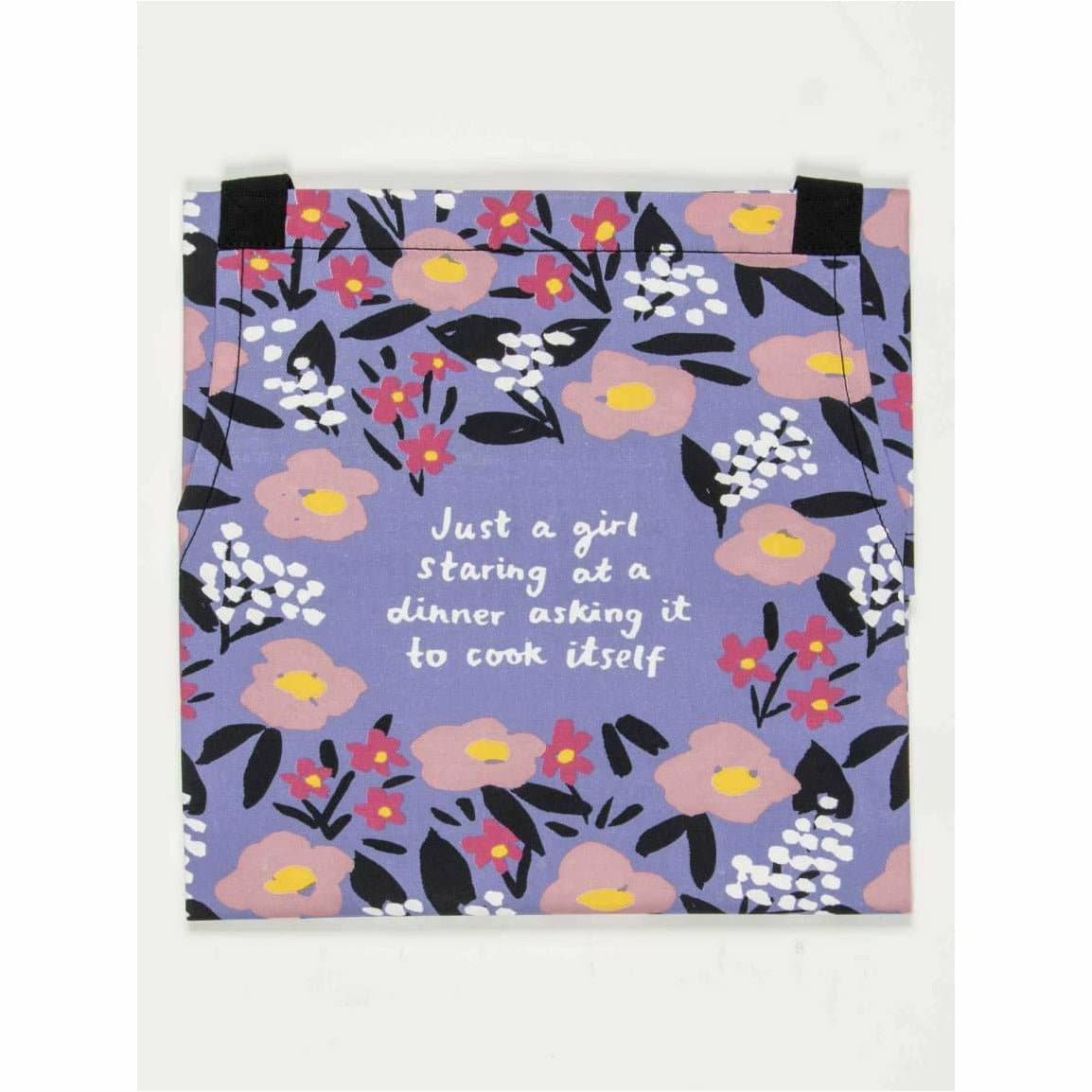 Just A Girl Staring At A Dinner Asking It To Cook Itself Apron - HER Home Design Boutique
